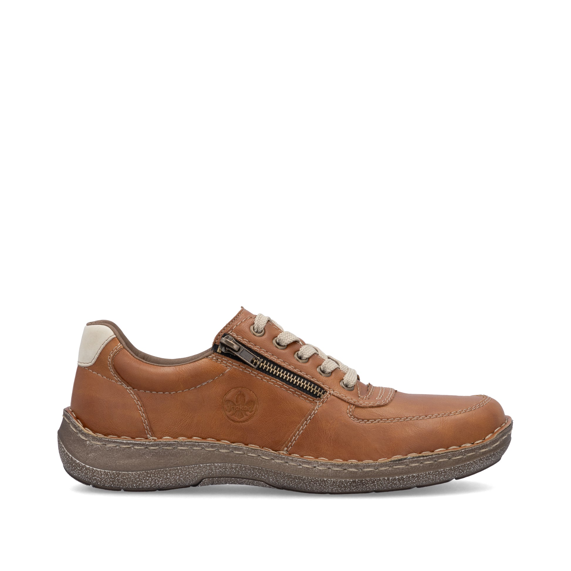 Brown Zip Shoes for Men | Rieker 03030-25
