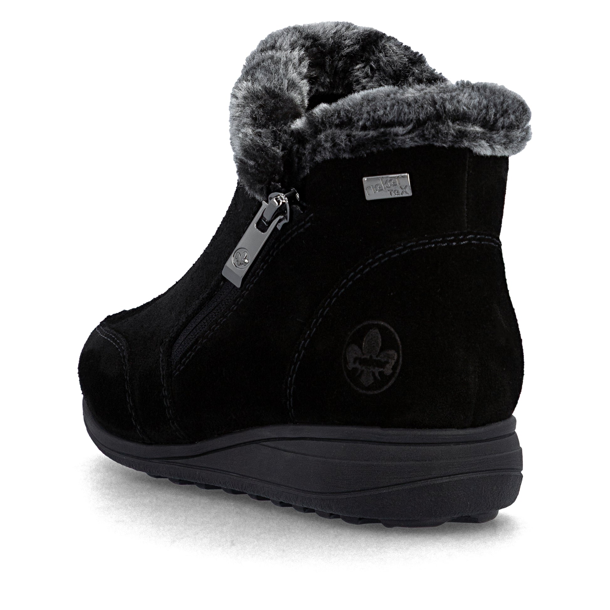 Black Zip Boots for Women | Rieker 47256-00