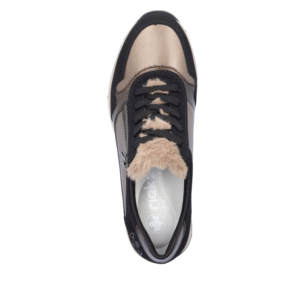 Beige Zip Shoes for Women | Rieker N9301-90