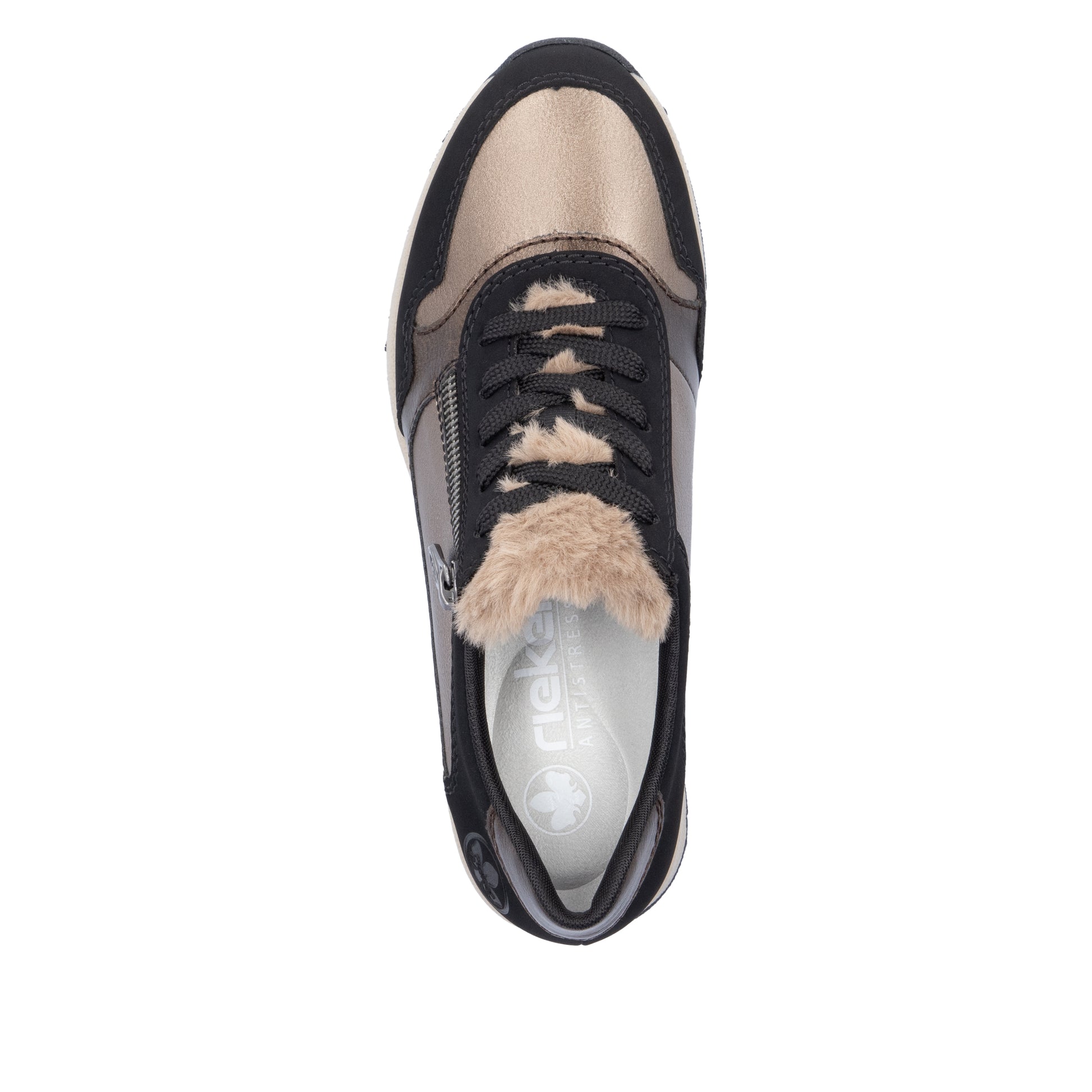 Beige Zip Shoes for Women | Rieker N9301-90