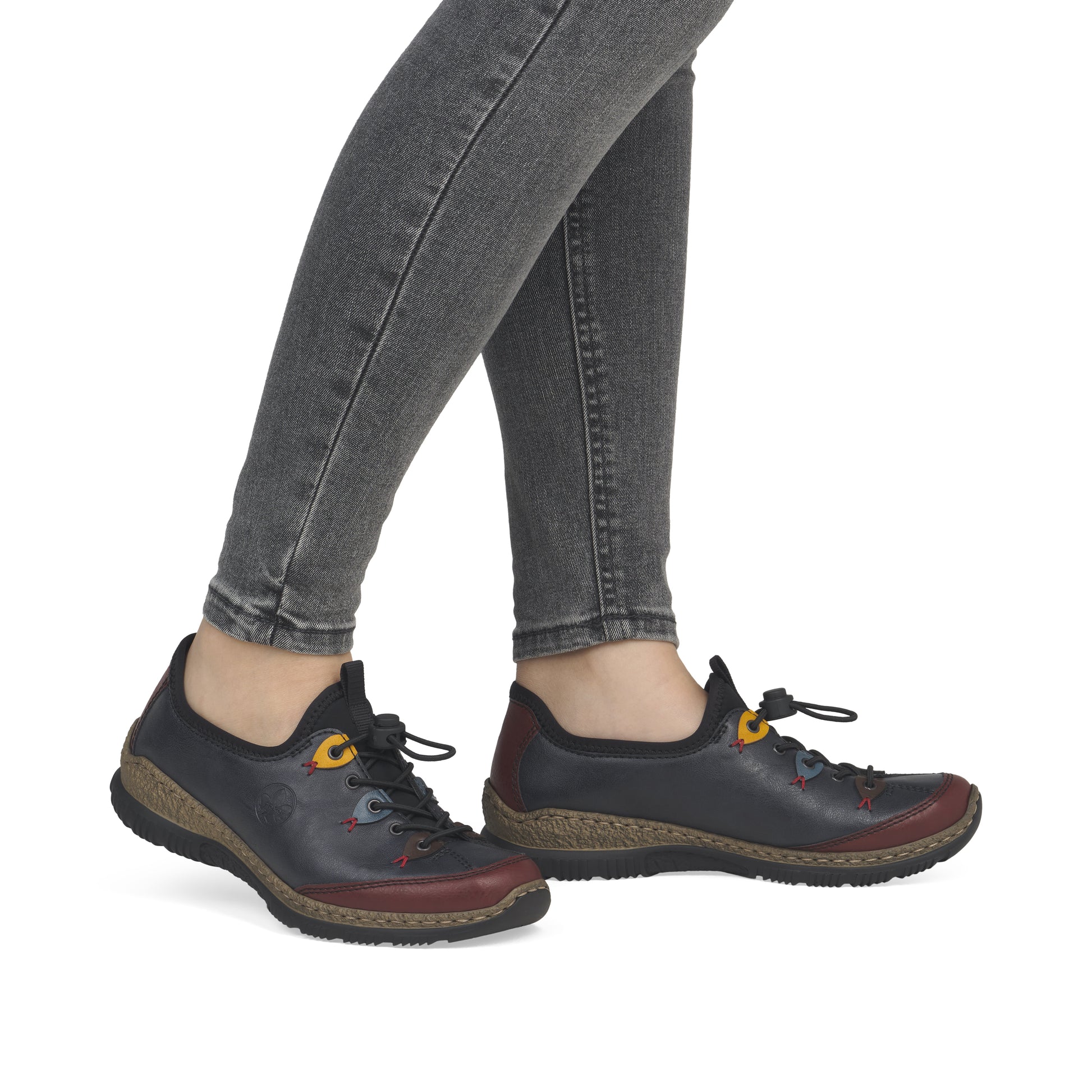 Blue Elasticated Shoes for Women | Rieker N3271-35