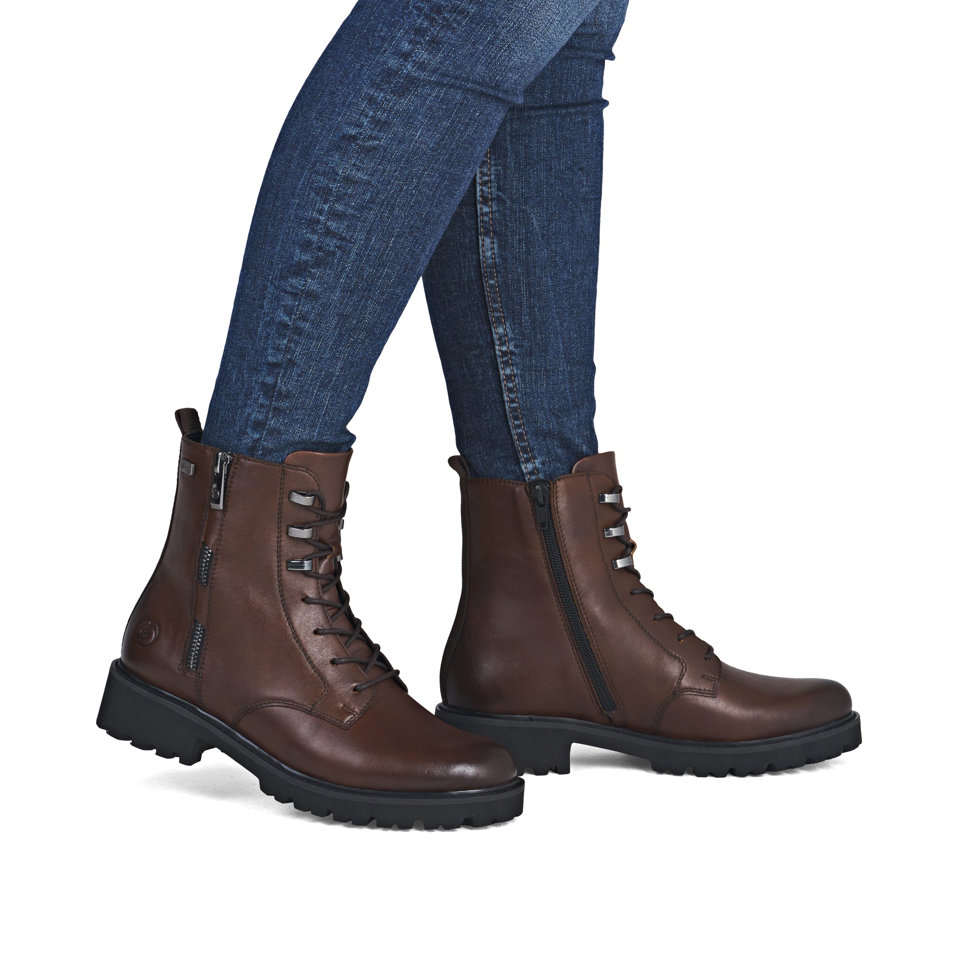 Brown Zip Boots for Women | Remonte D8656-25