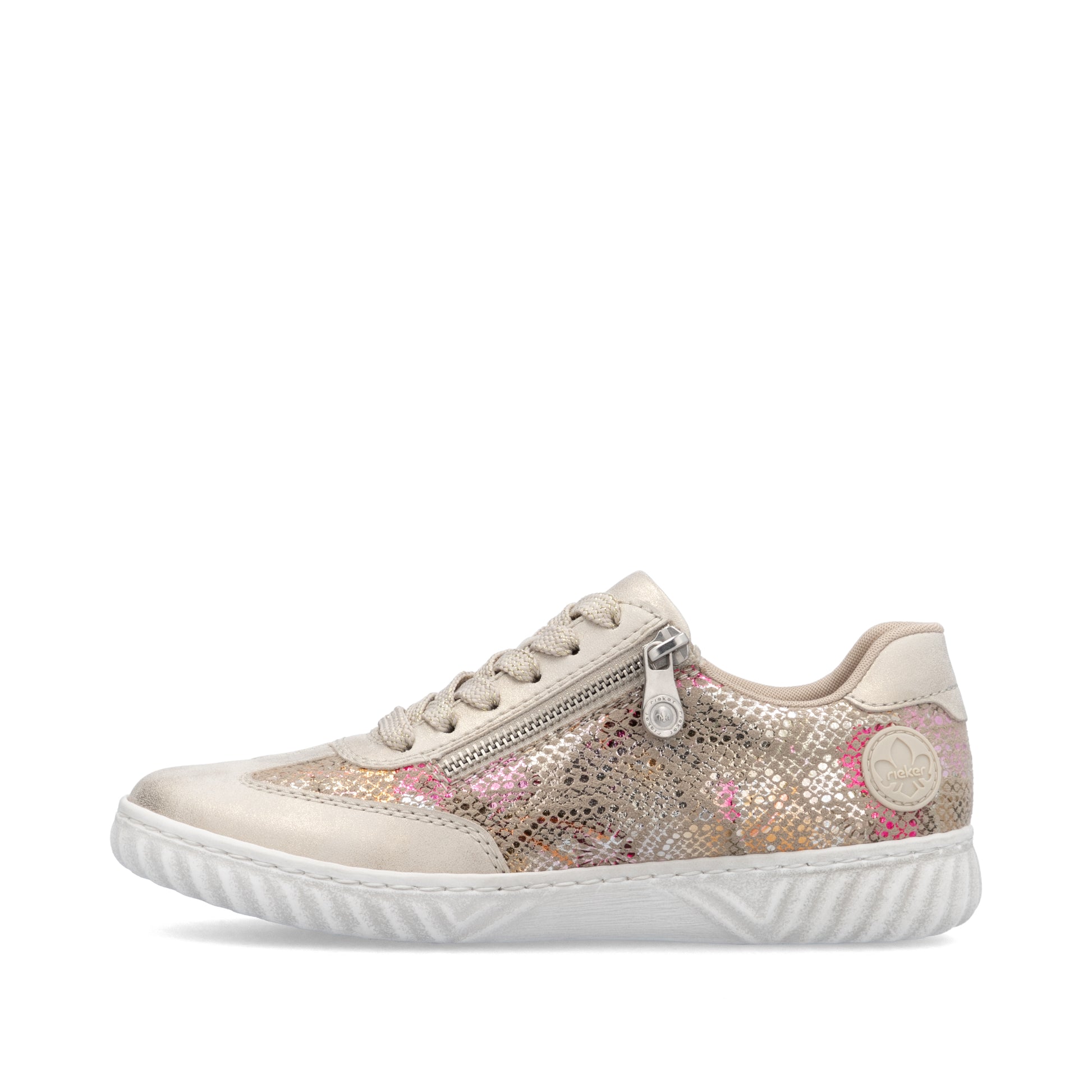 Beige Zip Shoes for Women | Rieker N0902-90