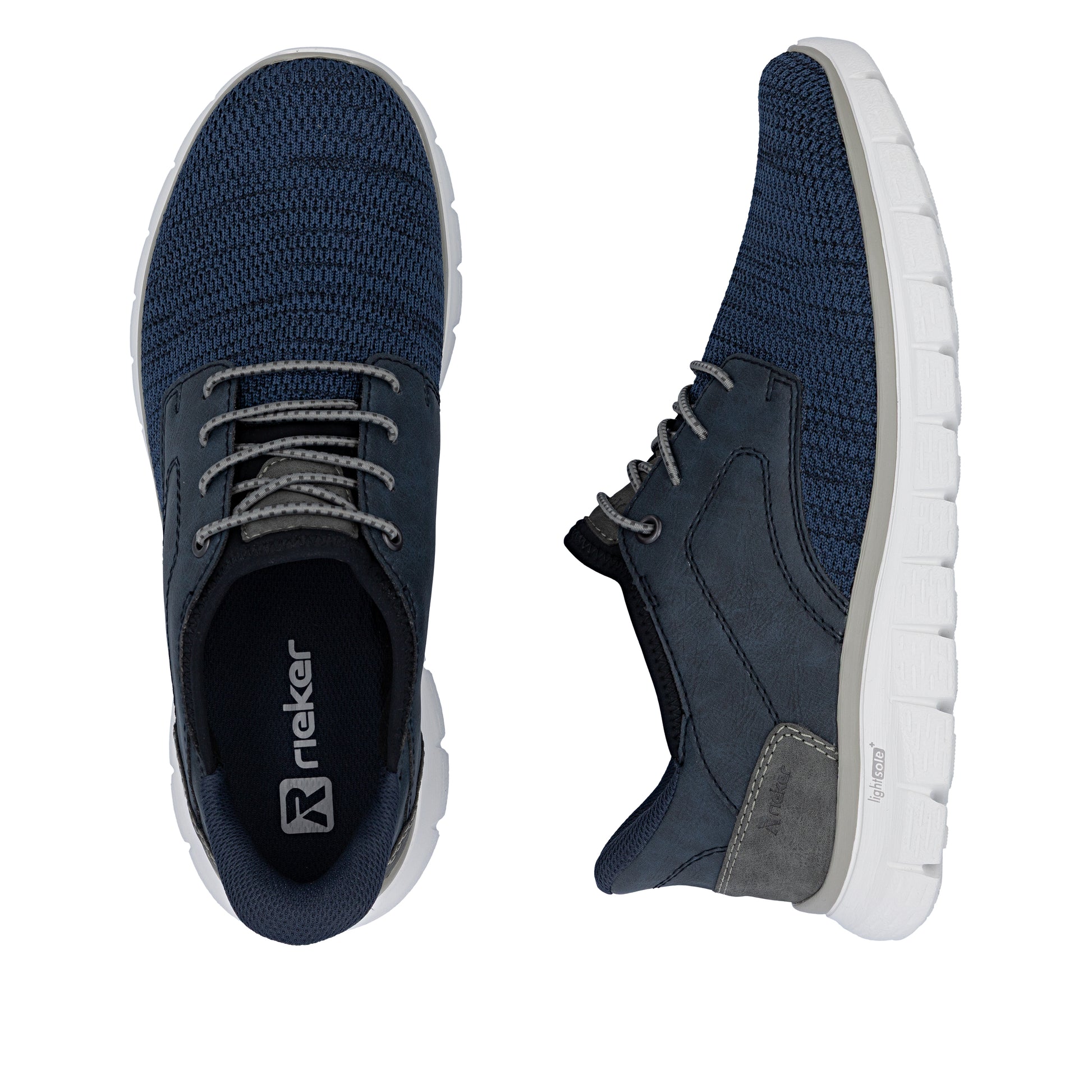Blue Elasticated Shoes for Men | Rieker B6658-14