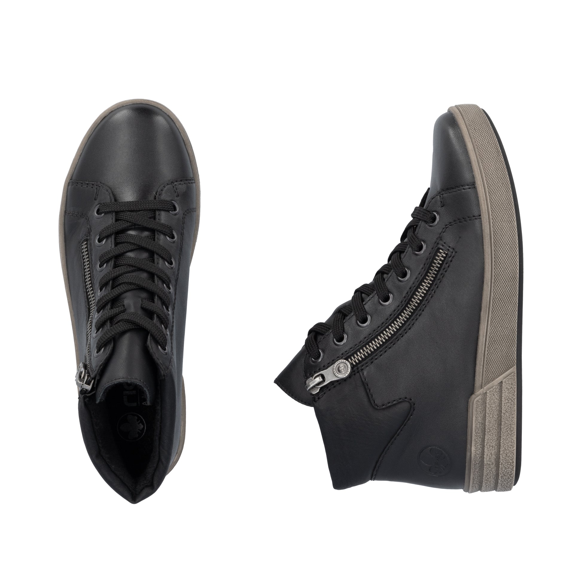 Black Zip Boots for Women | Rieker X0709-01