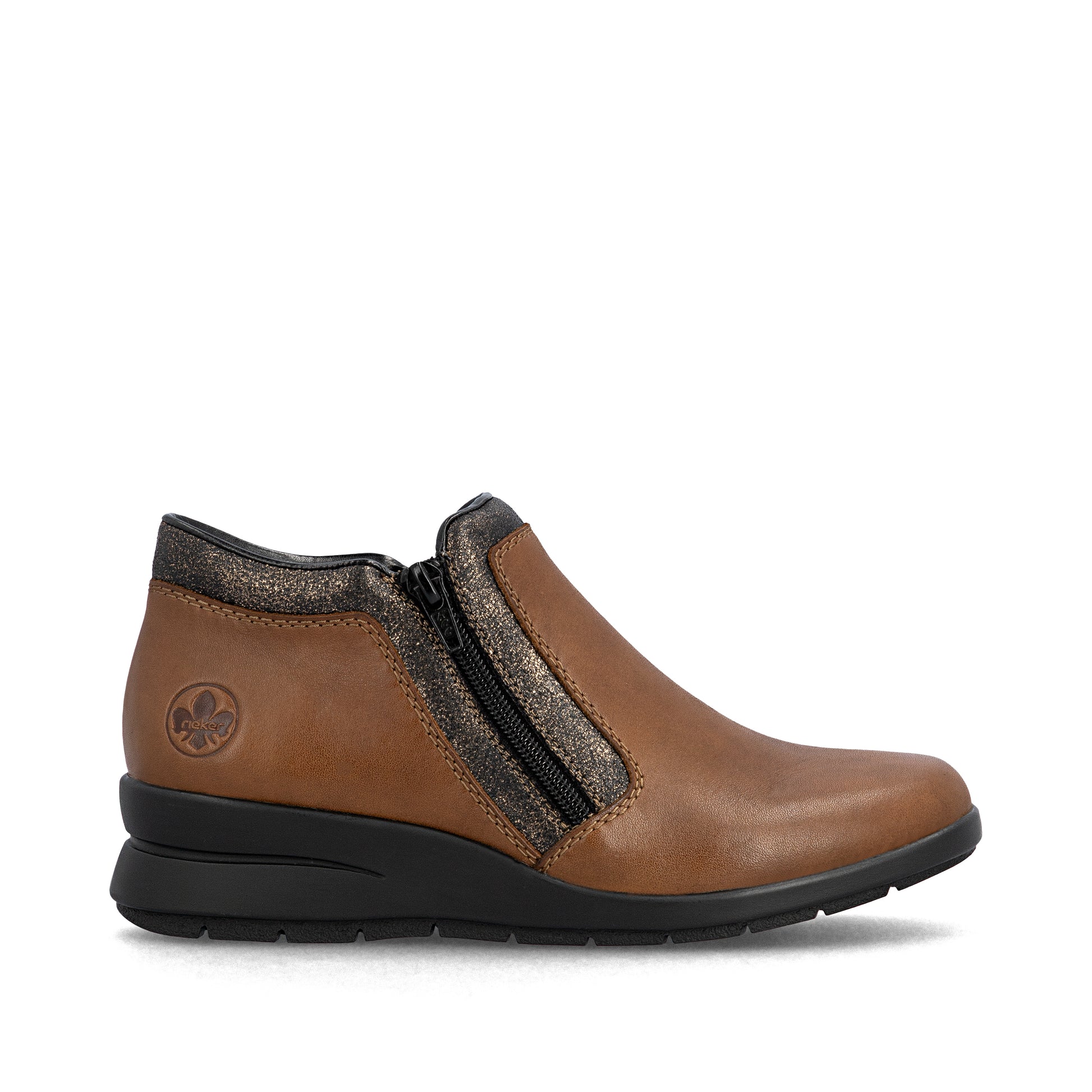 Brown Zip Boots for Women | Rieker L4883-24