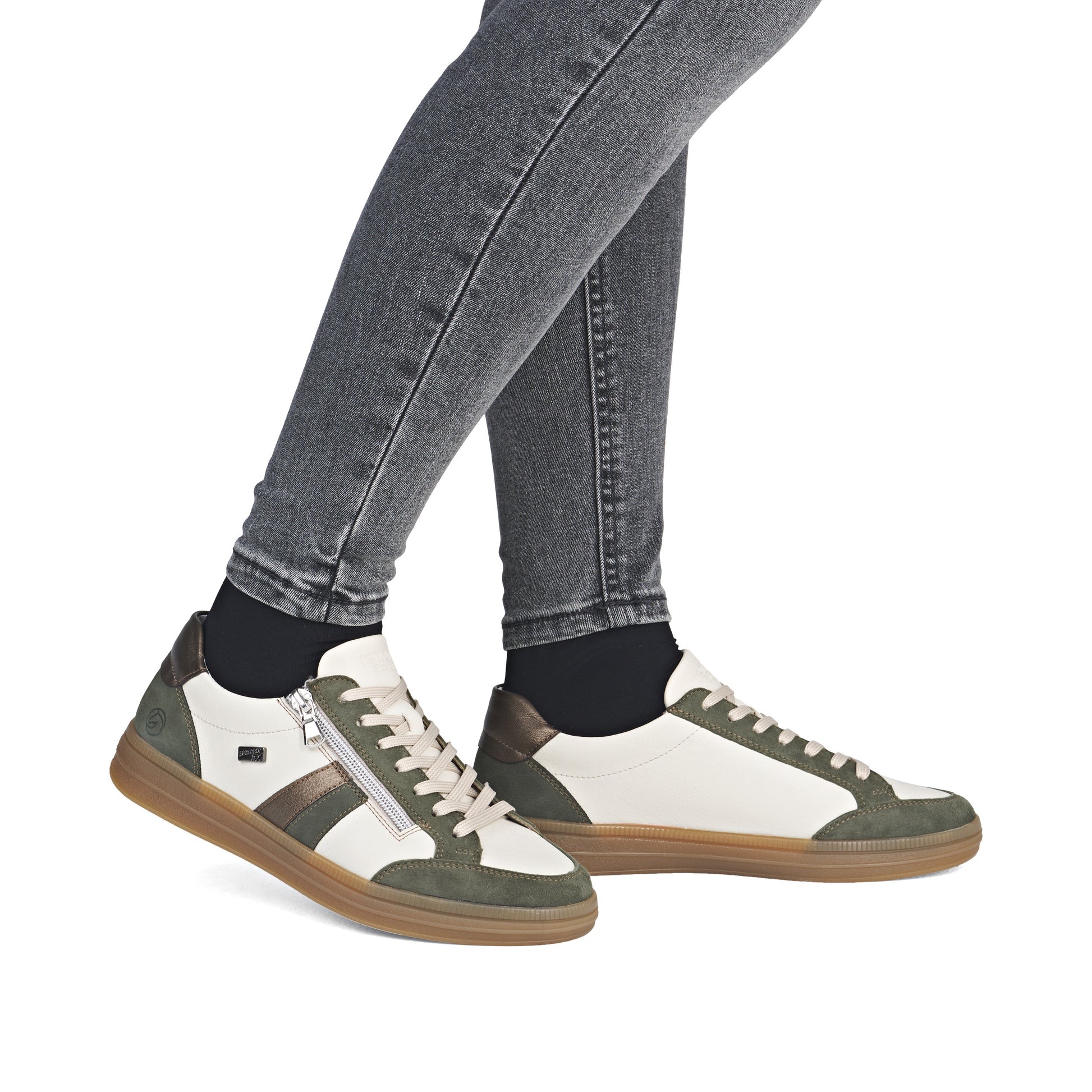 Beige Zip Shoes for Women | Remonte D2C04-60