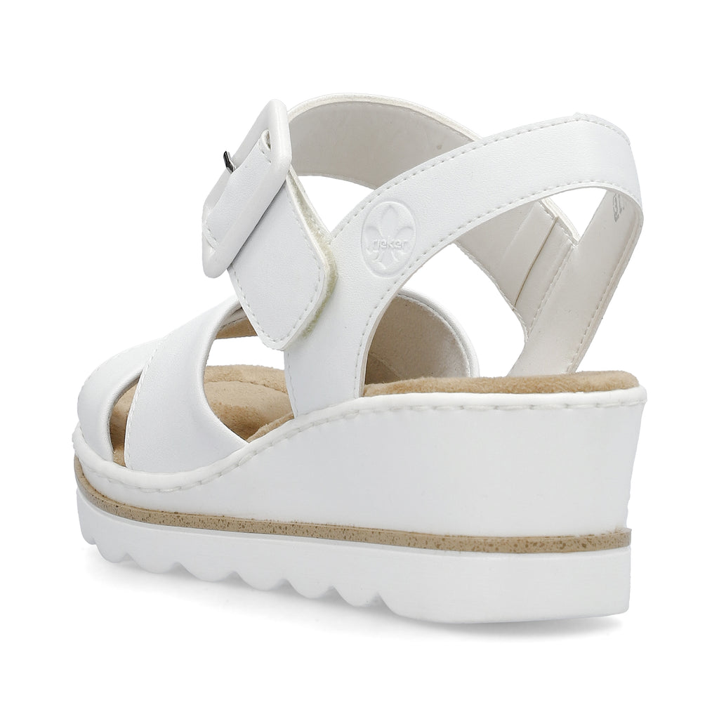 White Hook & Loop Sandals for Women | Rieker 67463-80