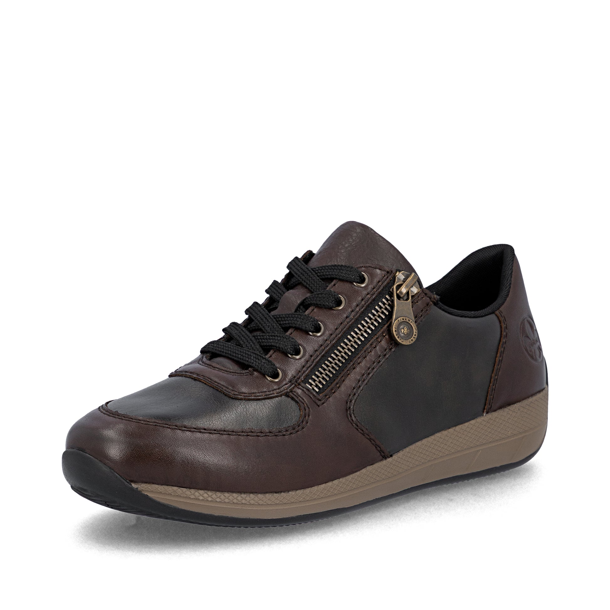 Brown Zip Shoes for Women | Rieker N1112-25