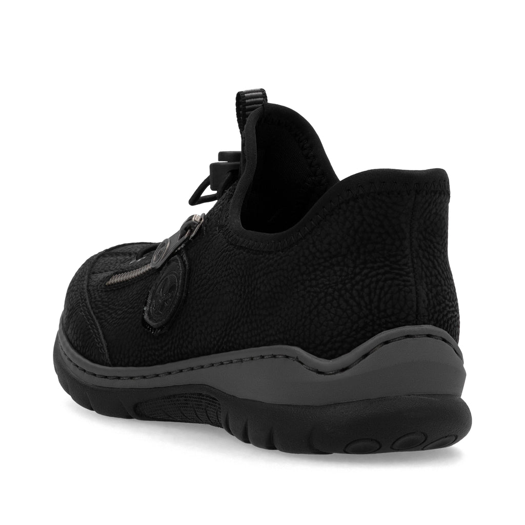 Black Elasticated Shoes for Women | Rieker L32F1-00