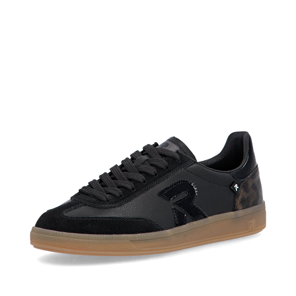 Black Elasticated Shoes for Women | Rieker W2200-03