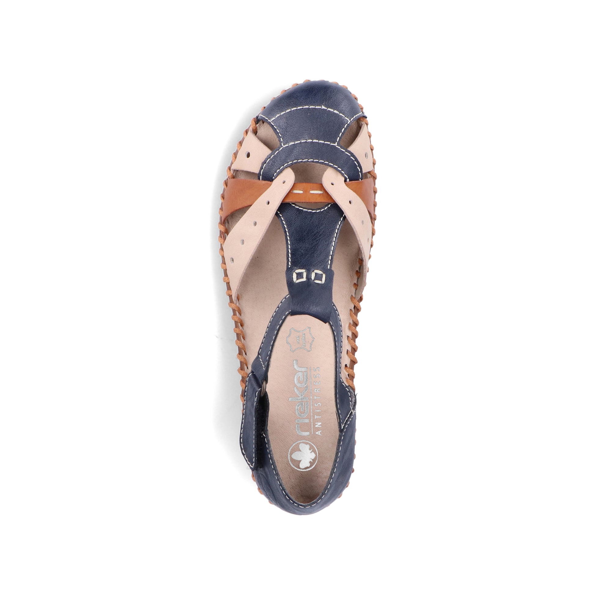 Blue Hook & Loop Shoes for Women | Rieker M1655-14