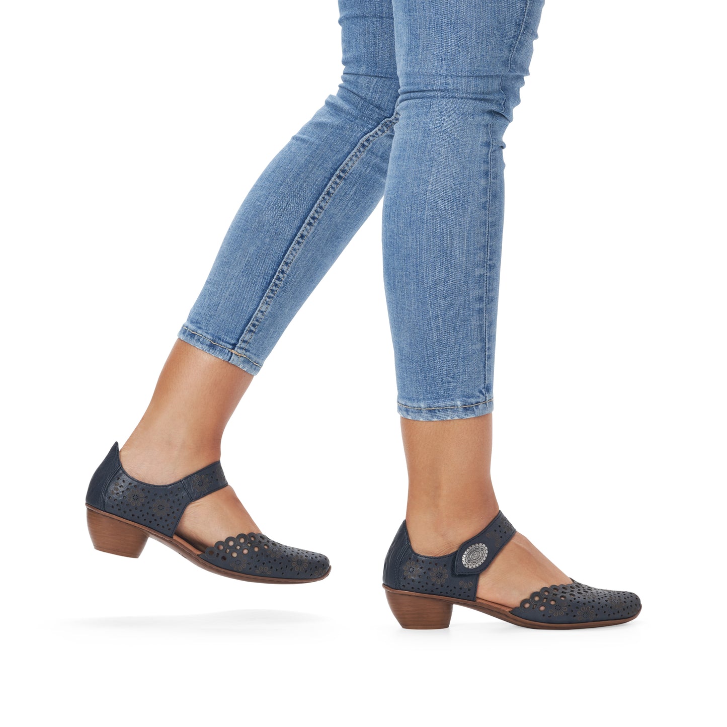Rieker Women's Mary Jane Shoe - Blue | 43753-14