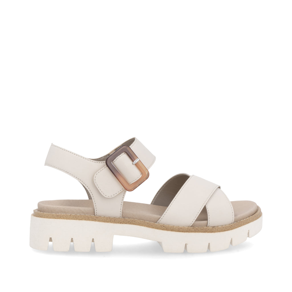 Beige Hook & Loop Sandals for Women | Remonte D7950-60