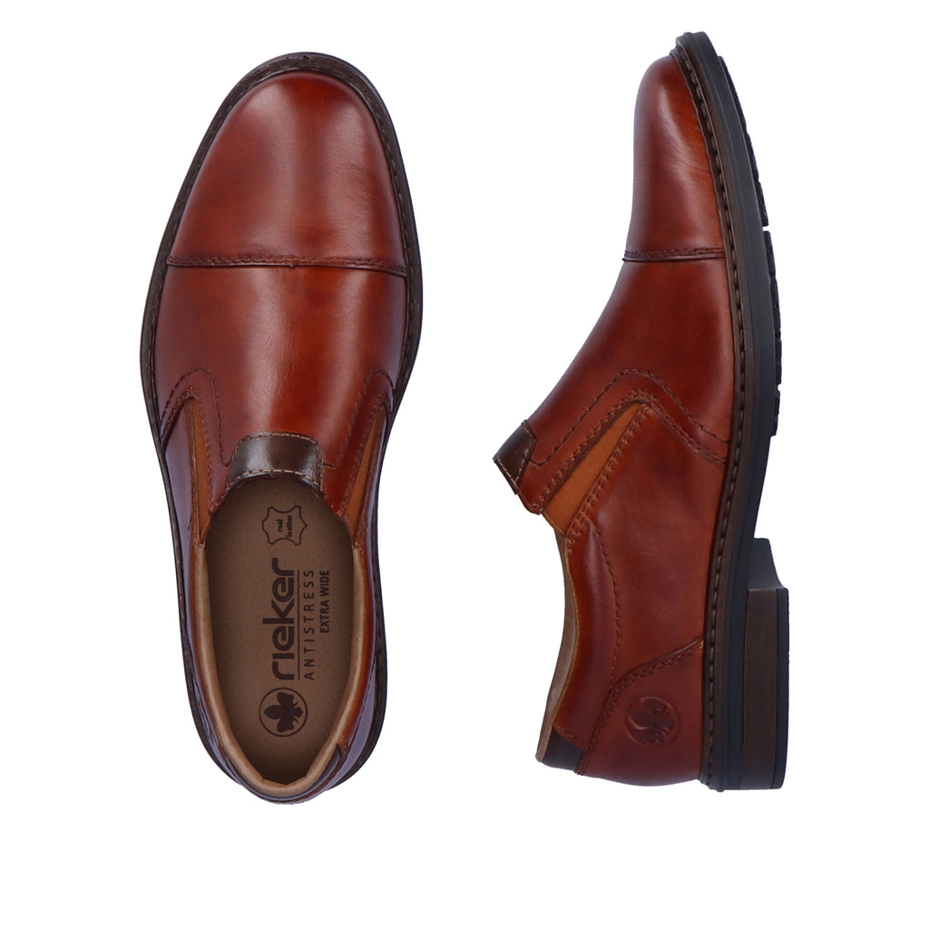 Brown Elasticated Shoes for Men | Rieker 17659-23