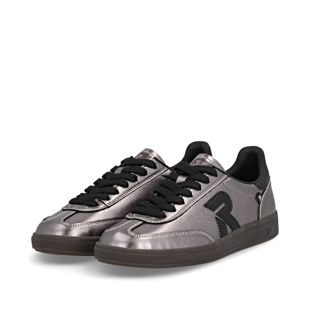 Silver/Platinum Elasticated Shoes for Women | Rieker W2200-91