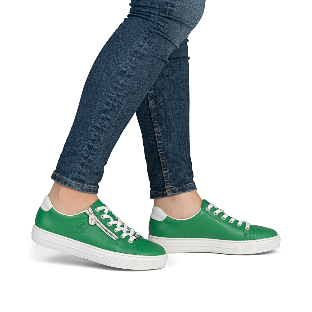 Green Zip Shoes for Women | Rieker L59L1-52