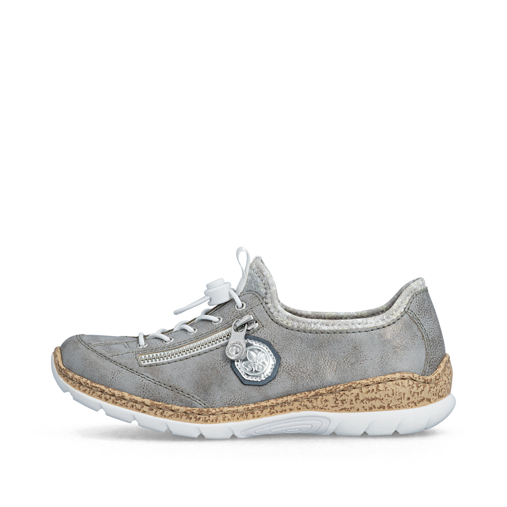 Grey Elasticated Shoes for Women | Rieker N4263-40
