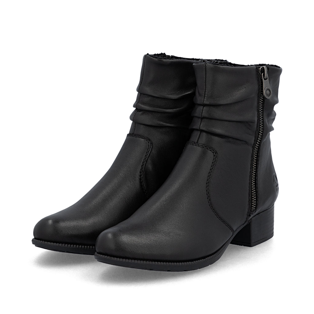 Black Zip Boots for Women | Rieker 78656-00