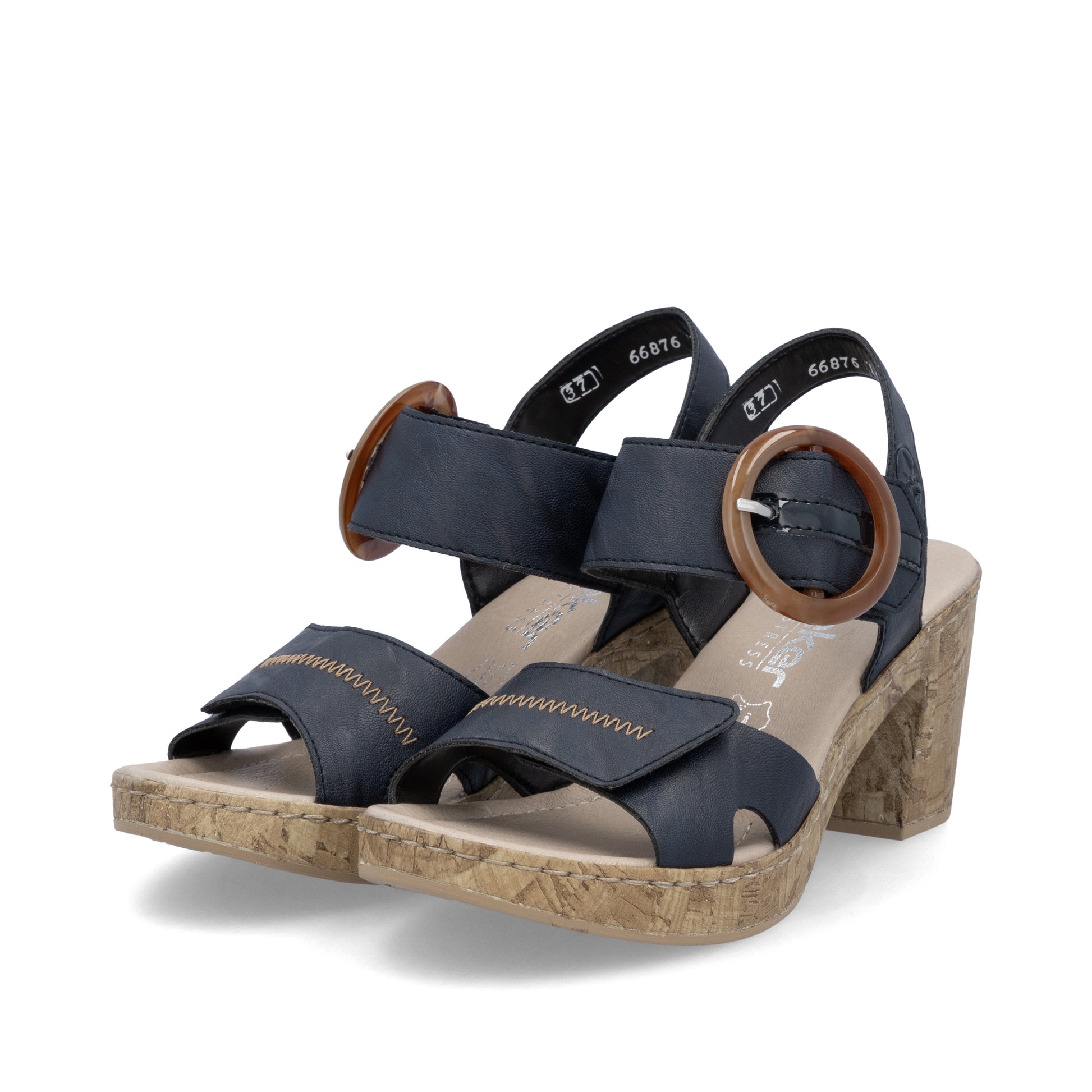 Blue Hook & Loop Sandals for Women | Rieker 66876-14