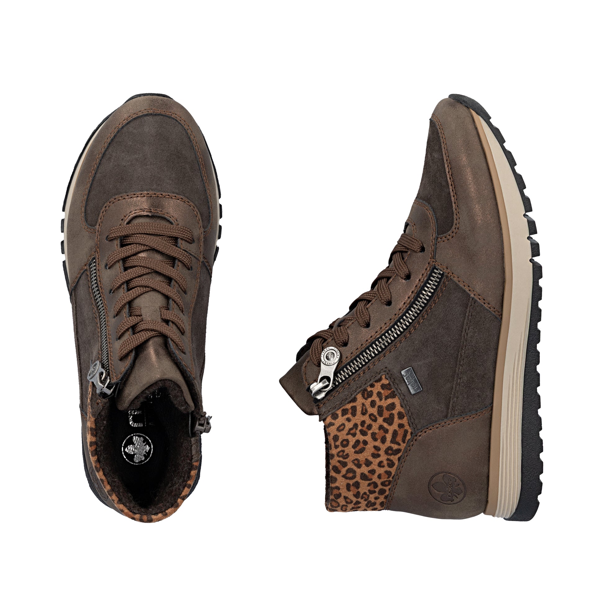 Brown Zip Boots for Women | Rieker 49040-24