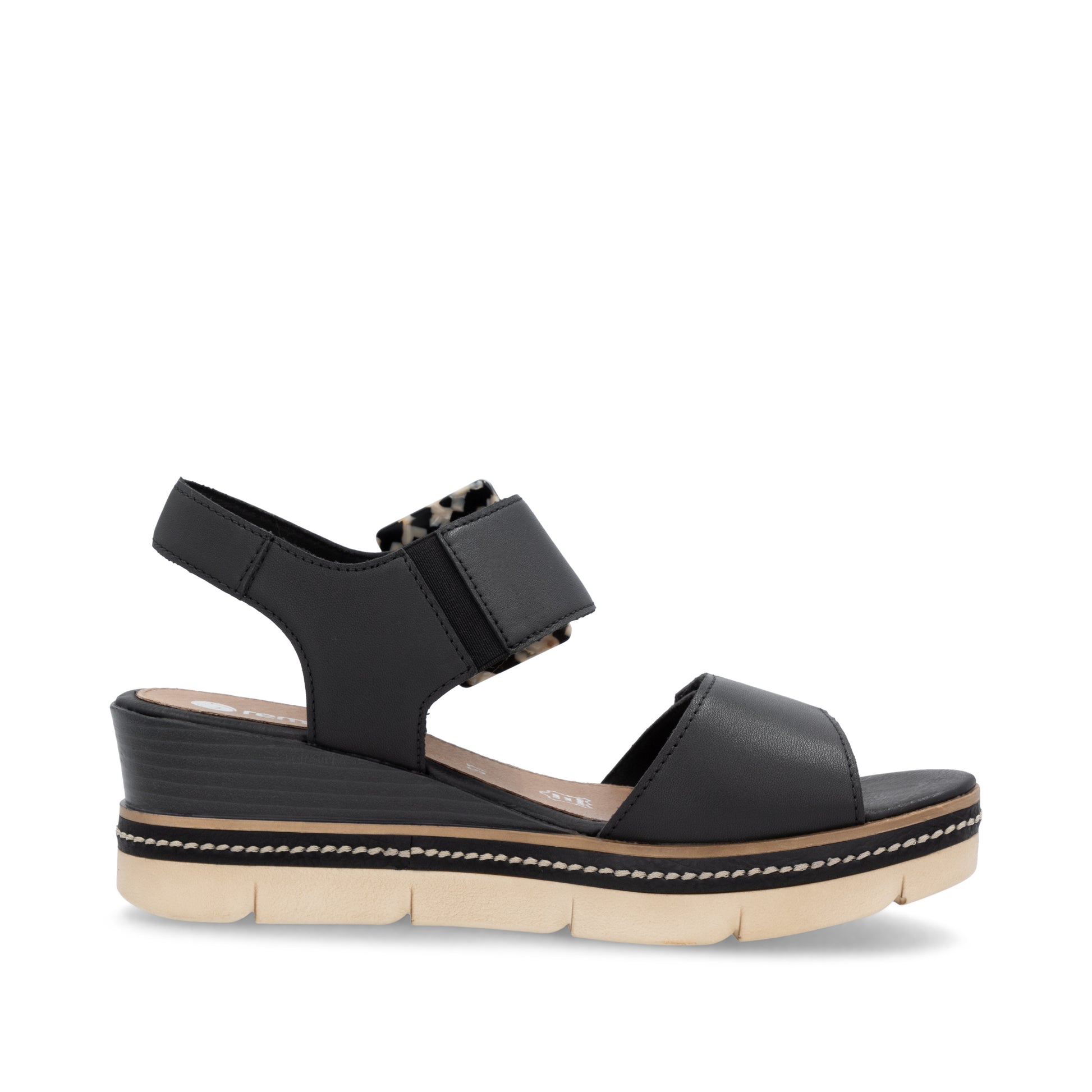 Black Hook & Loop Sandals for Women | Remonte D2L53-00