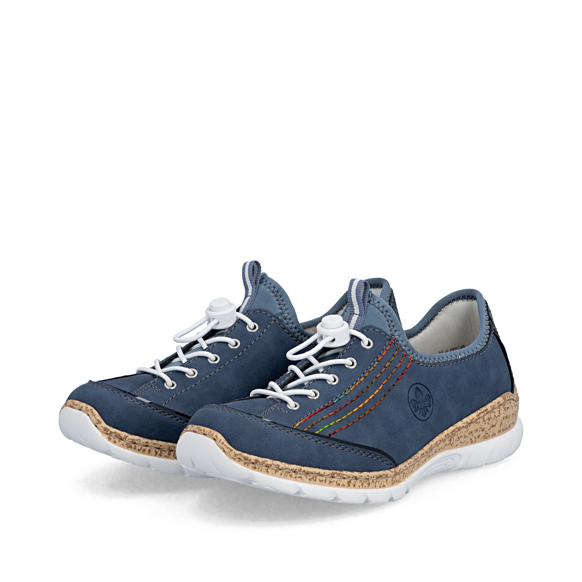 Blue Elasticated Shoes for Women | Rieker N42T0-14