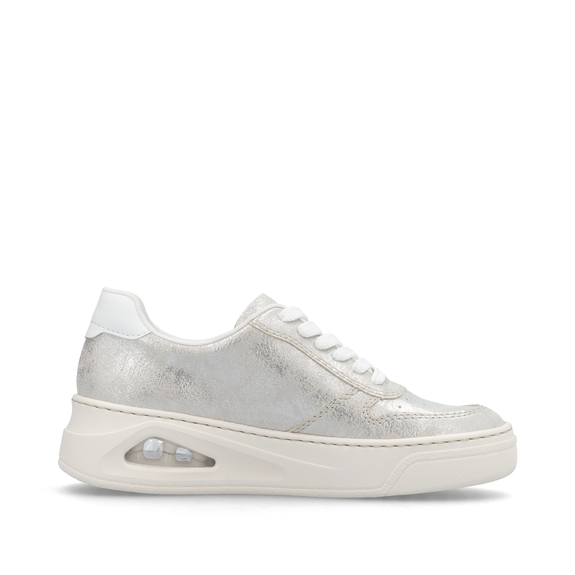 Silver/Platinum Elasticated Shoes for Women | Rieker N6402-40