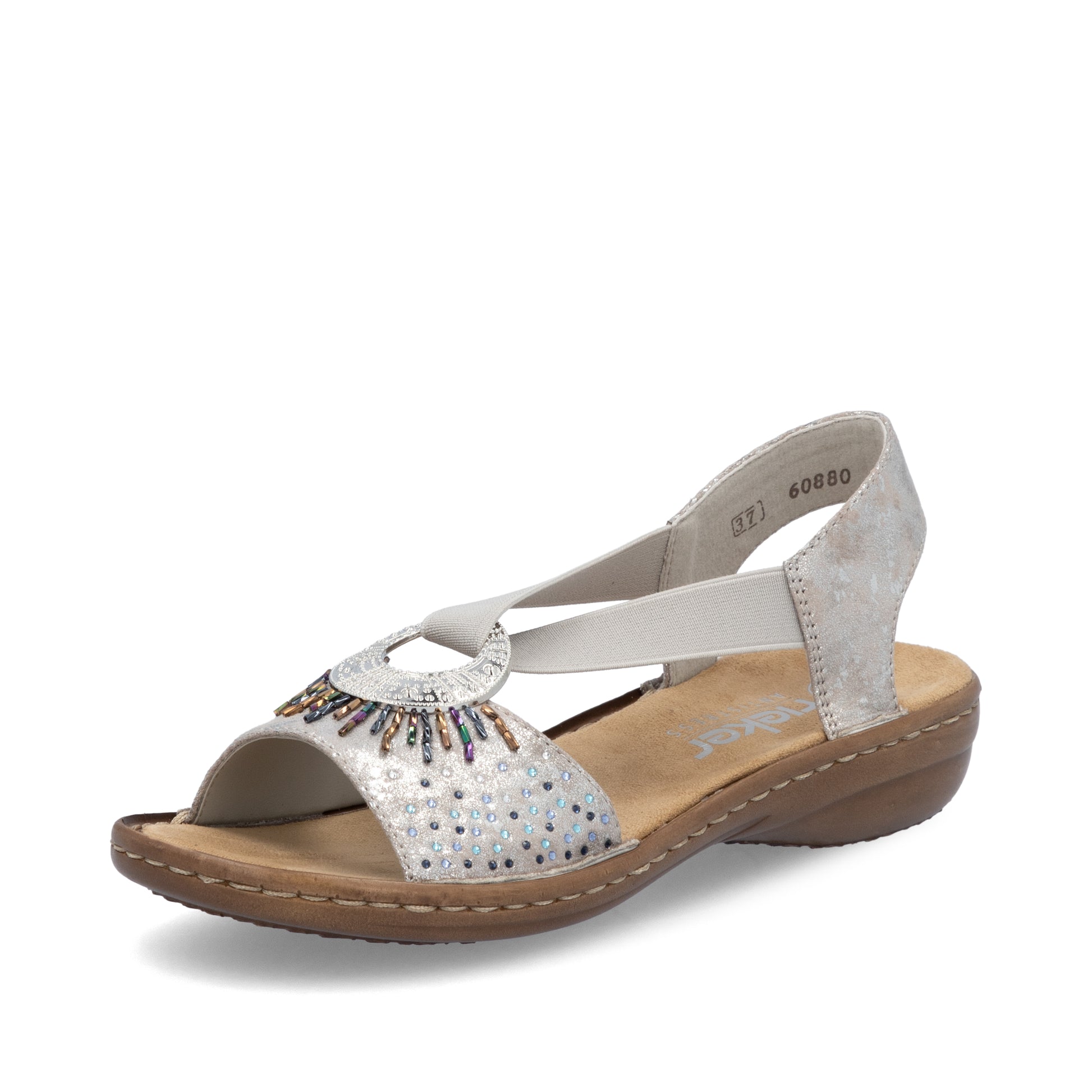 Metallic Elasticated Sandals for Women | Rieker 60880-90