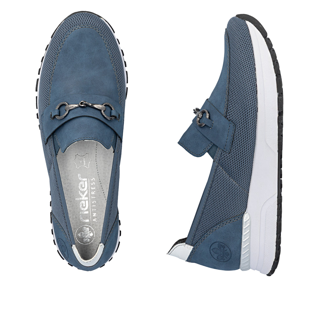 Blue Elasticated Shoes for Women | Rieker N7455-14
