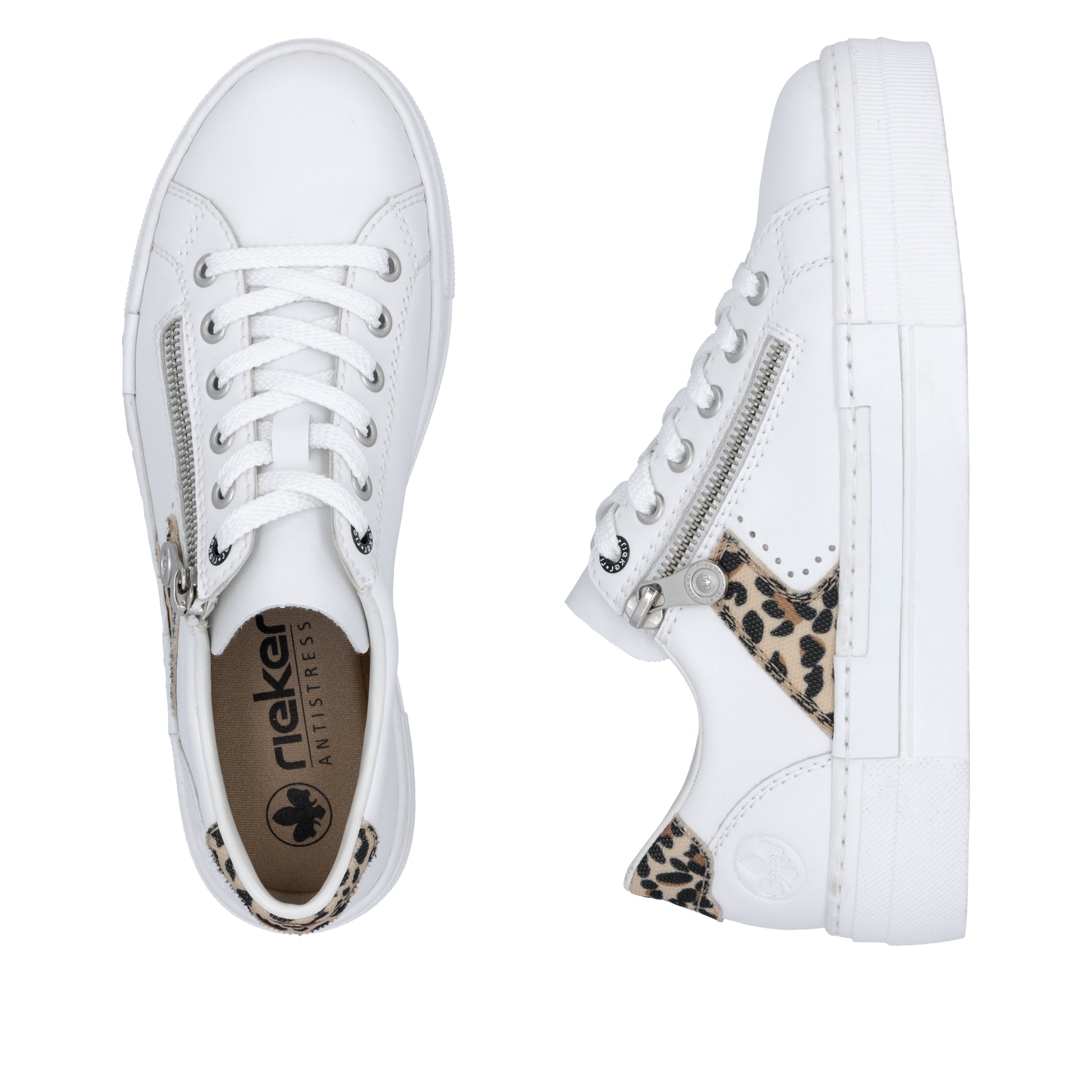 White Zip Shoes for Women | Rieker N4924-81