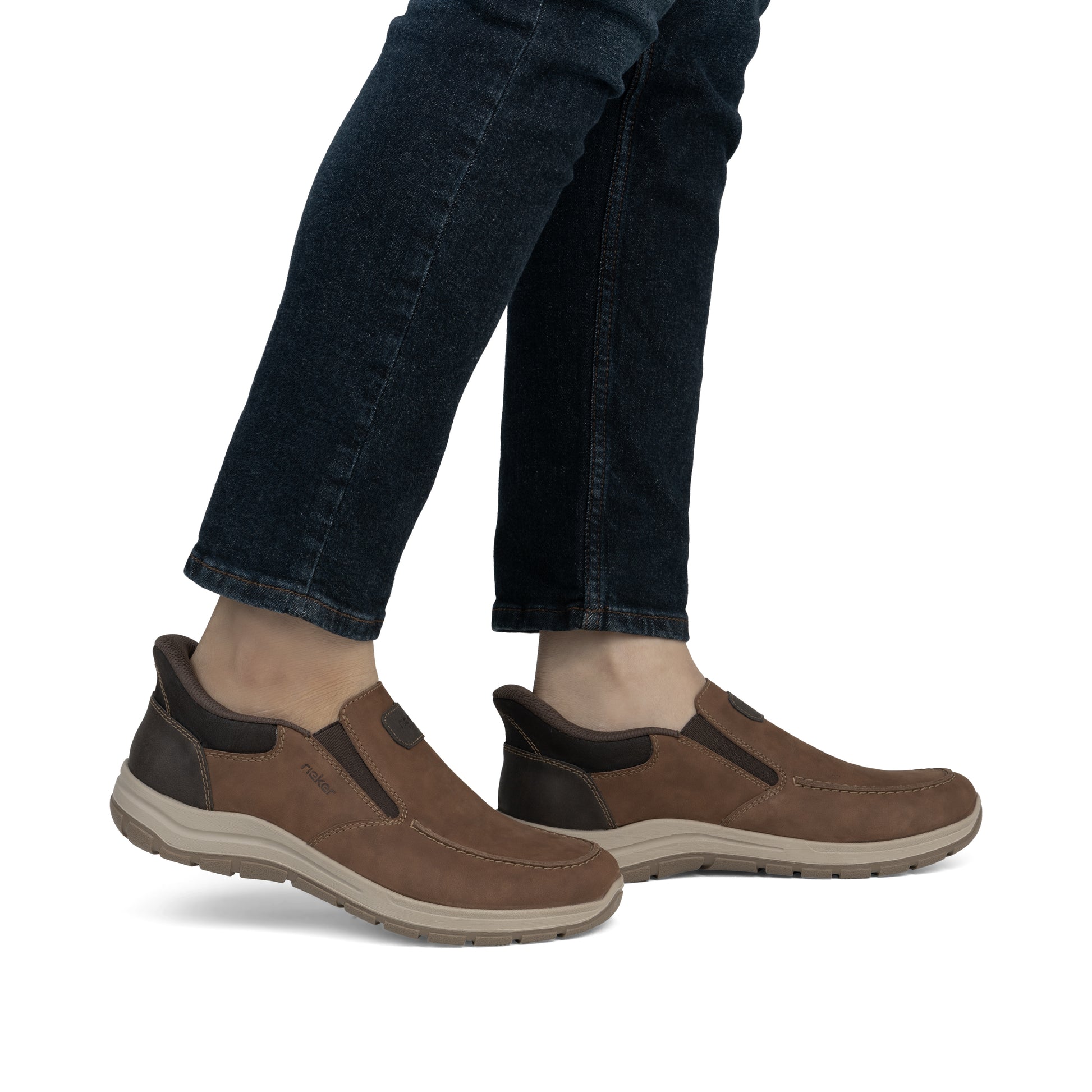 Brown Elasticated Shoes for Men | Rieker 03655-24