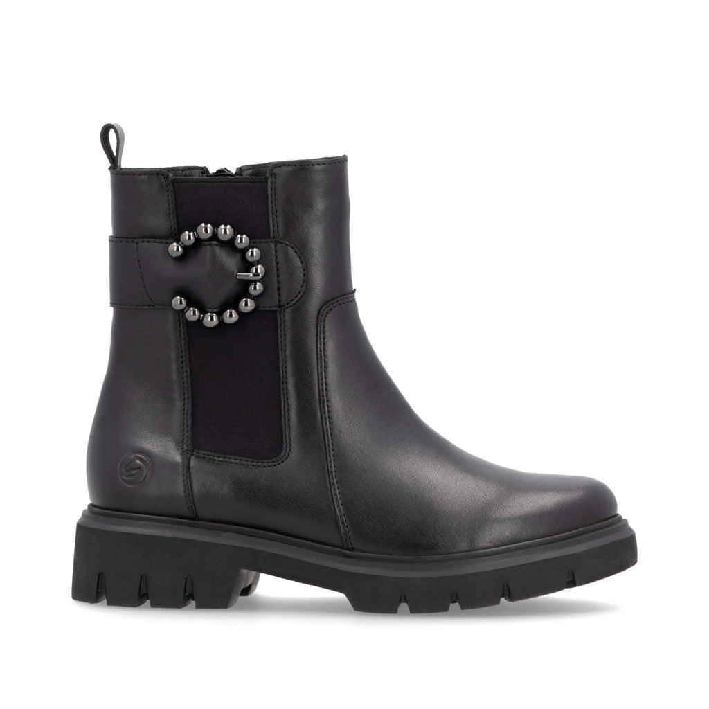 Black Zip Boots for Women | Remonte D1W74-00