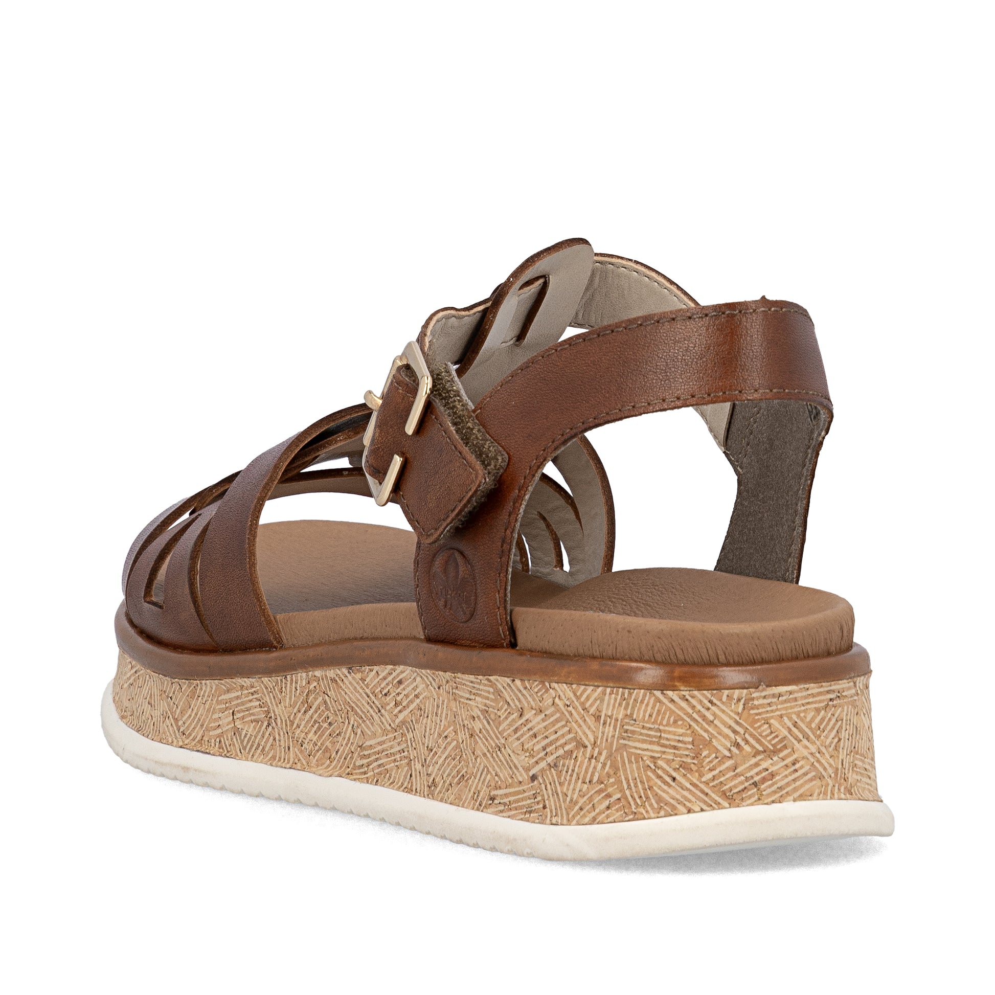 Brown Hook & Loop Sandals for Women | Rieker W0853-24