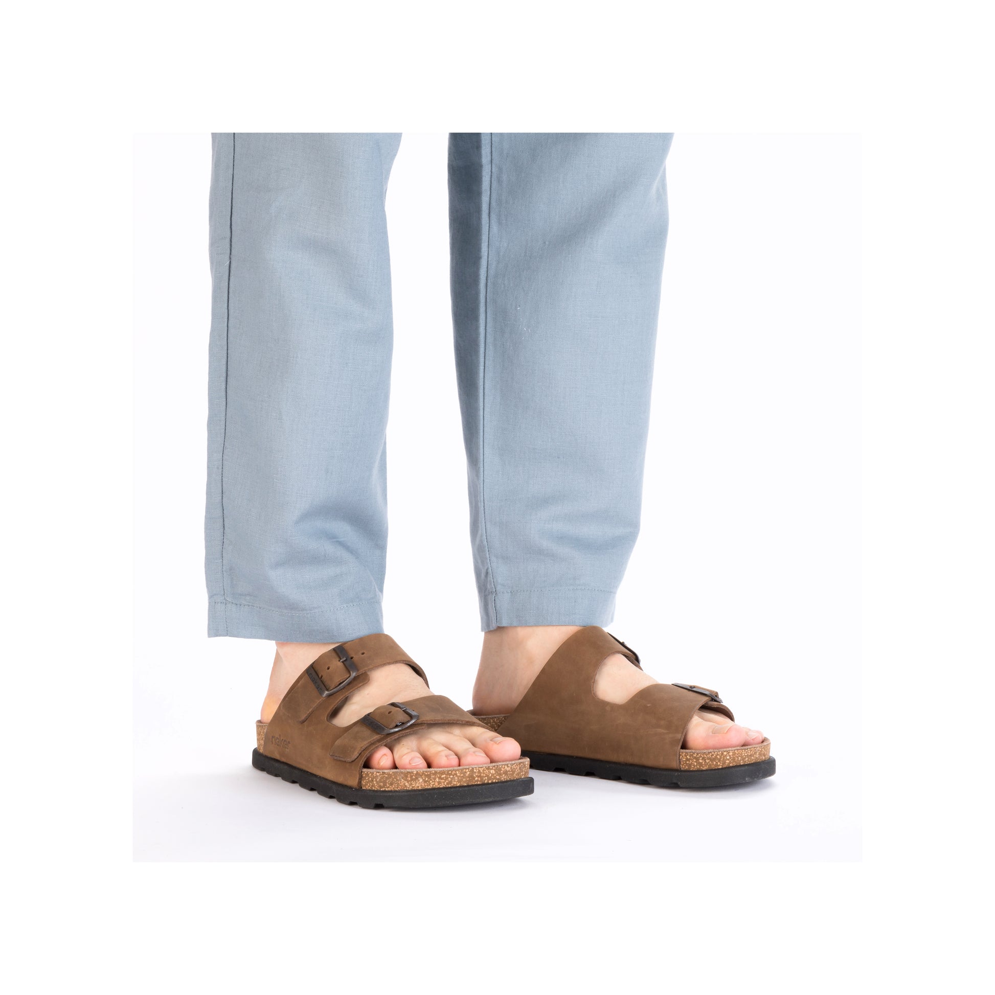 Brown Buckle Sandals for Men | Rieker 21190-26