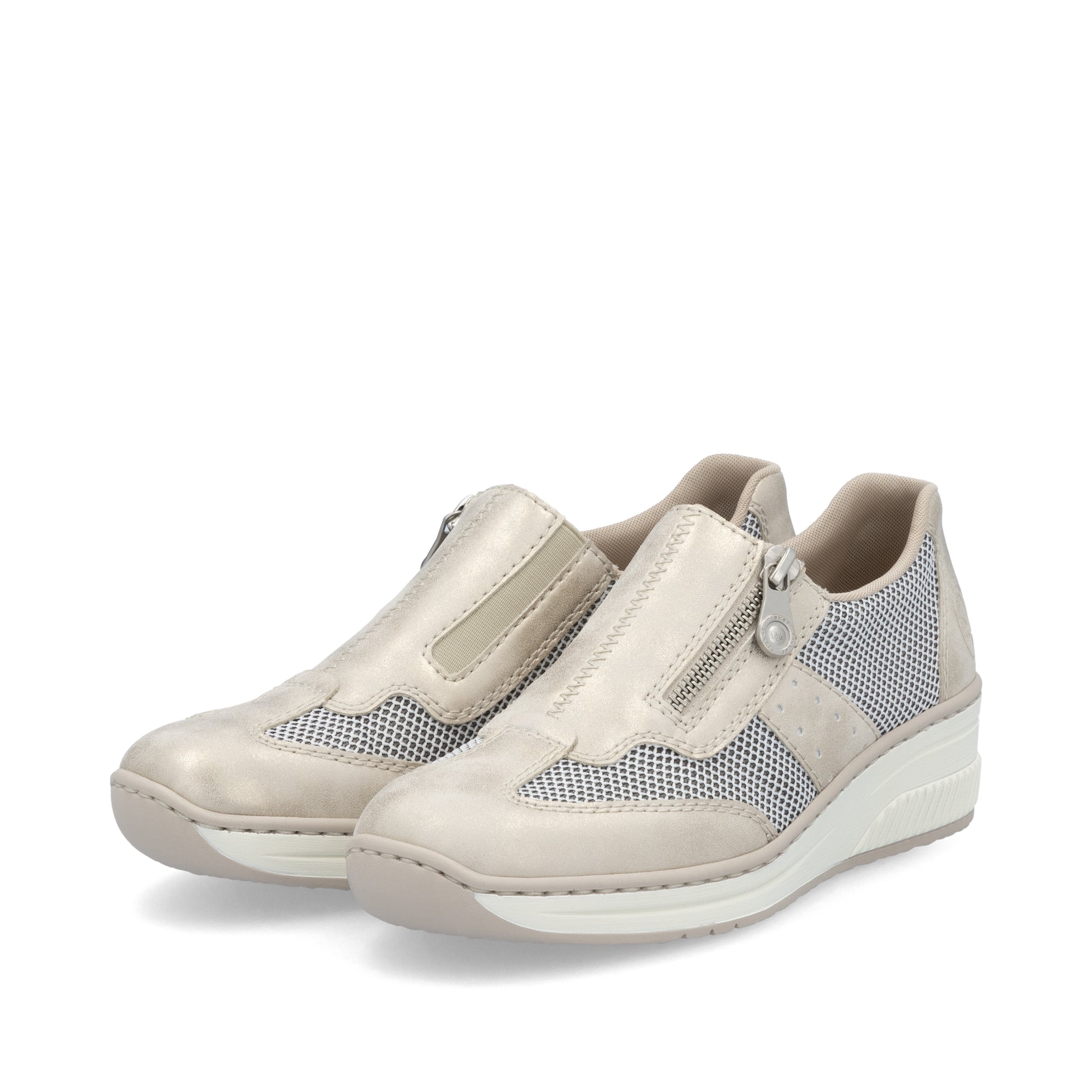 Beige Zip Shoes for Women | Rieker 48760-60