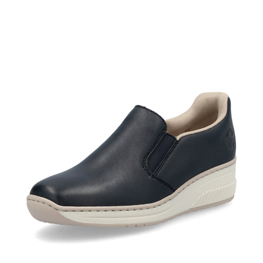 Rieker Women's Casual Slip-on Shoe - Blue | 48761-14
