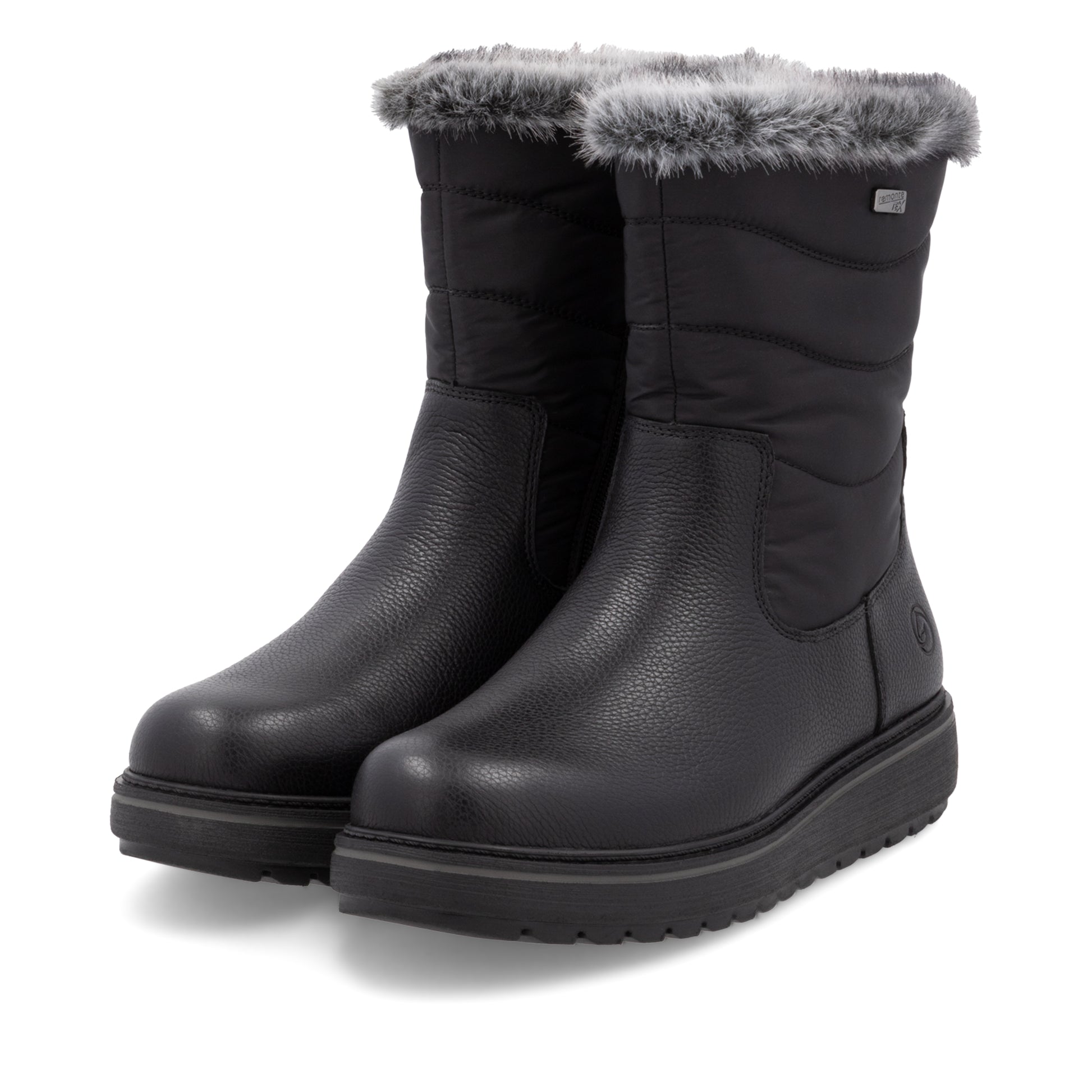 Black Zip Boots for Women | Remonte D0U79-03