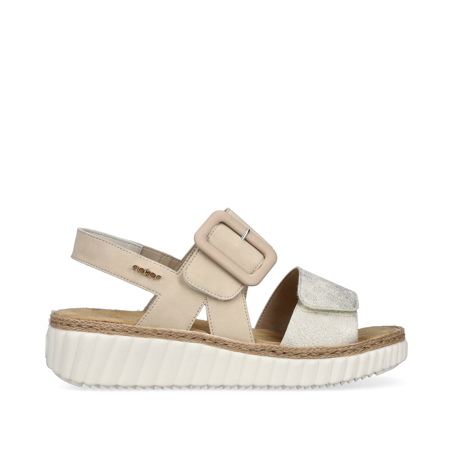 Rieker Women's Wedge Sandal - Beige | 69260-60