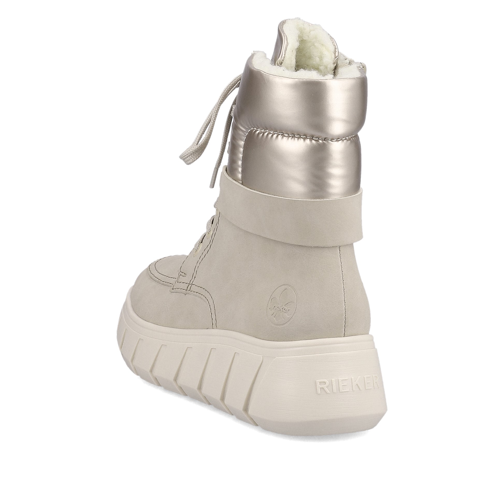 Beige Zip Boots for Women | Rieker Y3503-62