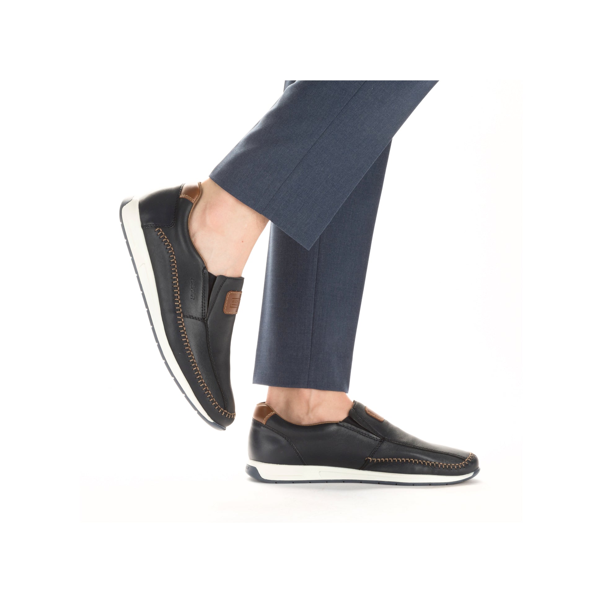 Blue Elasticated Shoes for Men | Rieker 11962-14