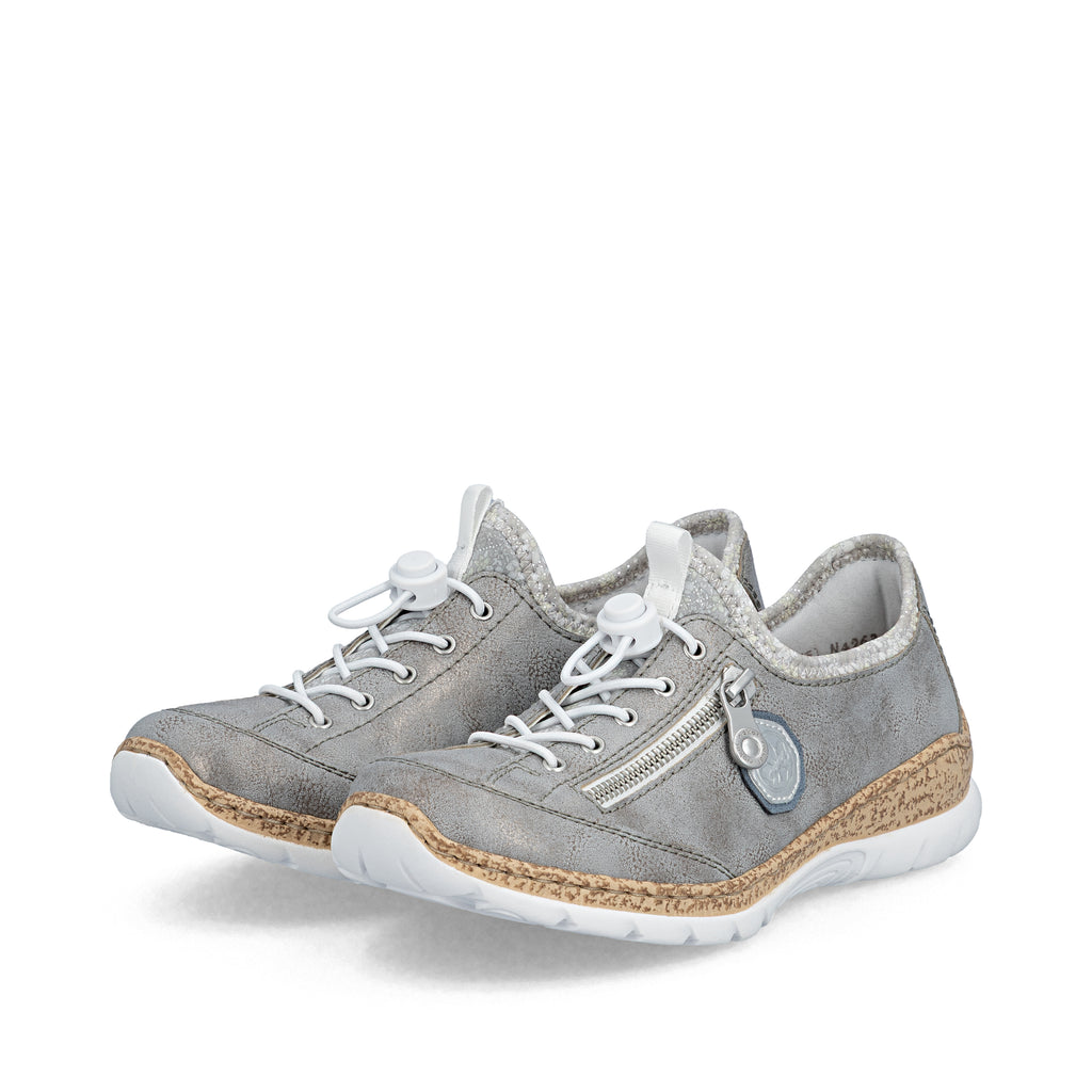 Grey Elasticated Shoes for Women | Rieker N4263-40