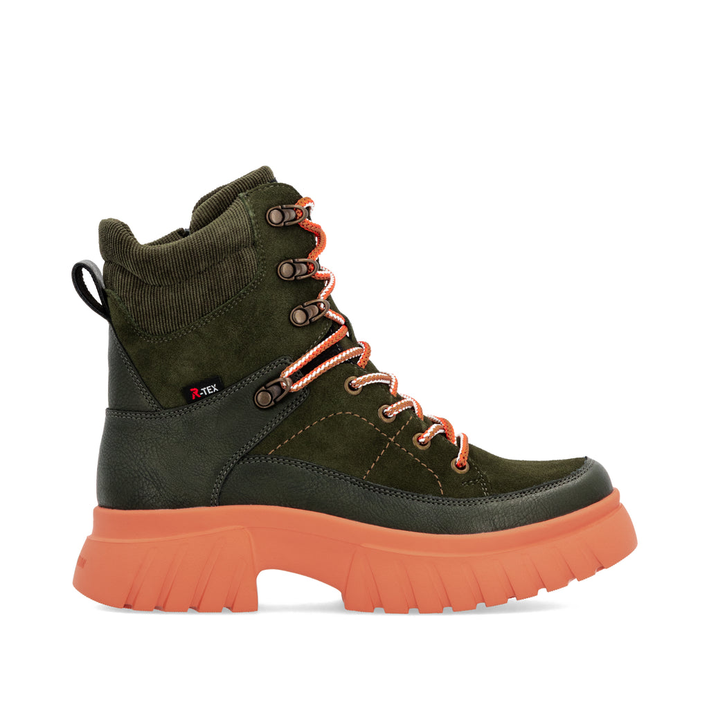 Green Zip Boots for Women | Rieker Sport W1871-54