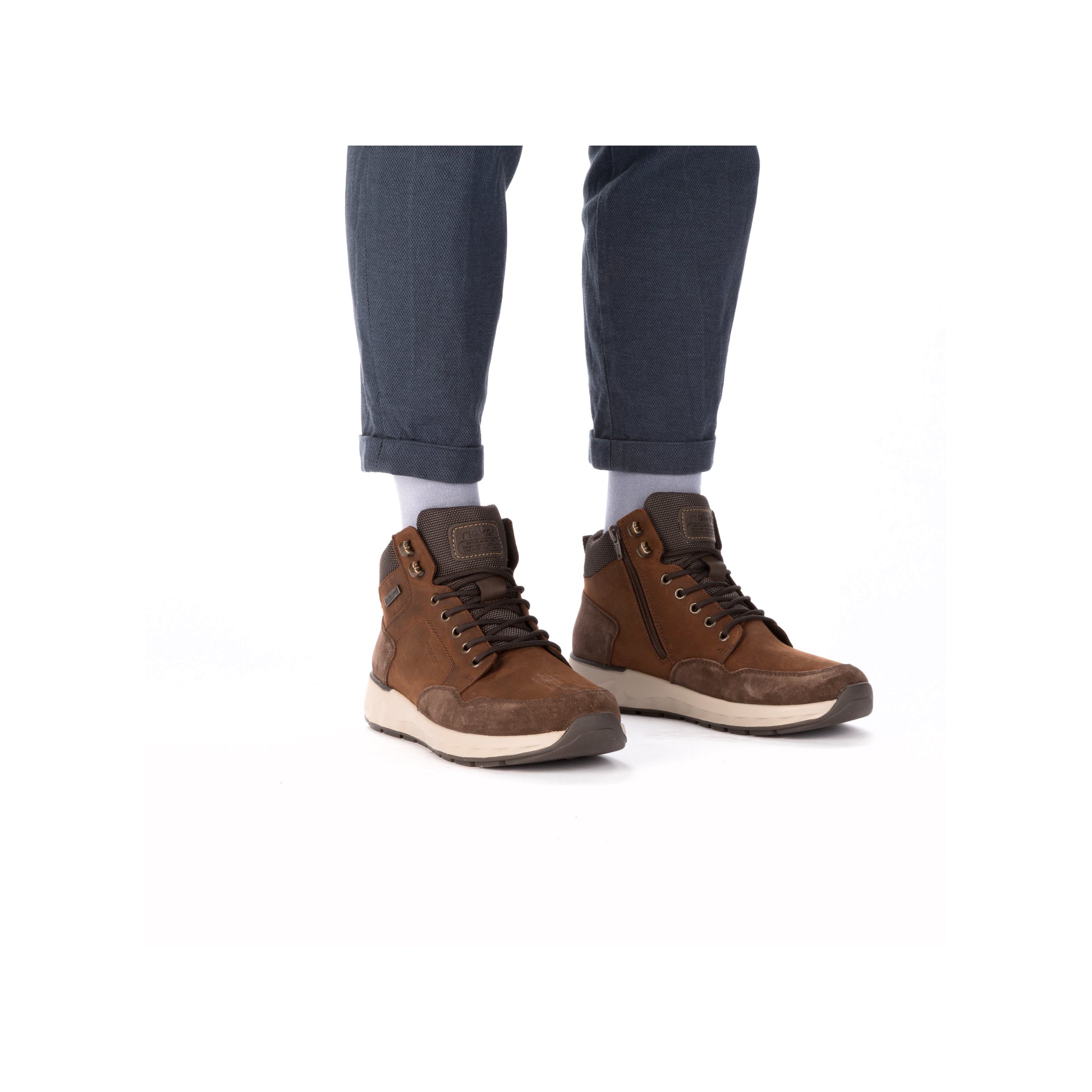 Brown Zip Boots for Men | Rieker 11530-24