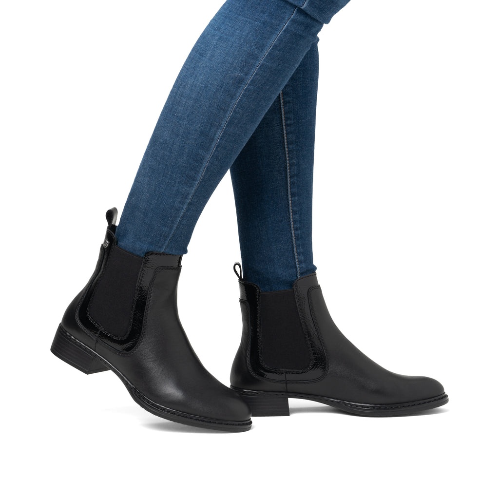Black Elasticated Boots for Women | Rieker 73457-00
