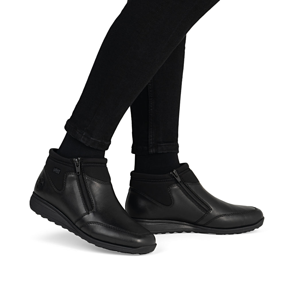 Black Zip Boots for Women | Rieker 47270-00
