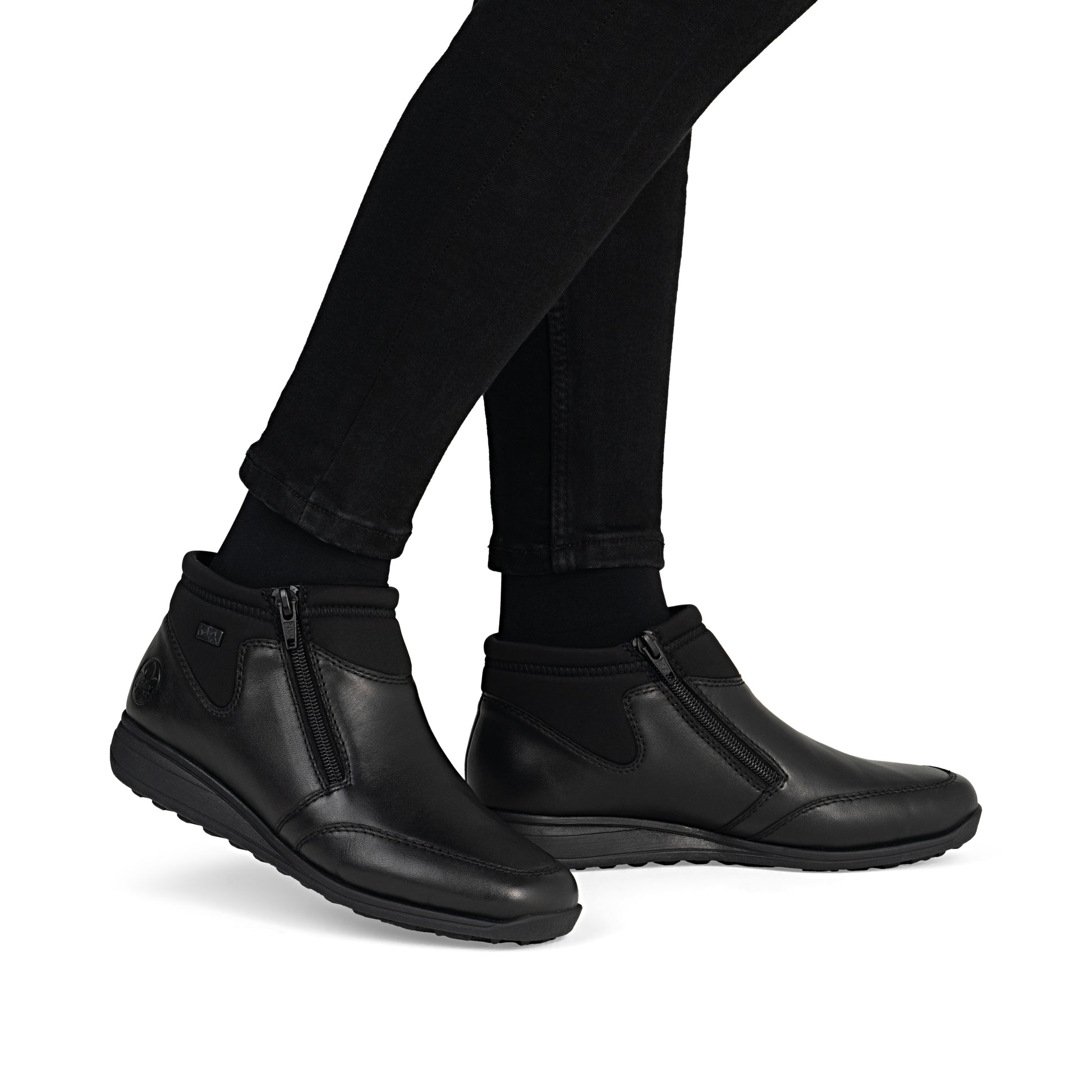 Black Zip Boots for Women | Rieker 47270-00