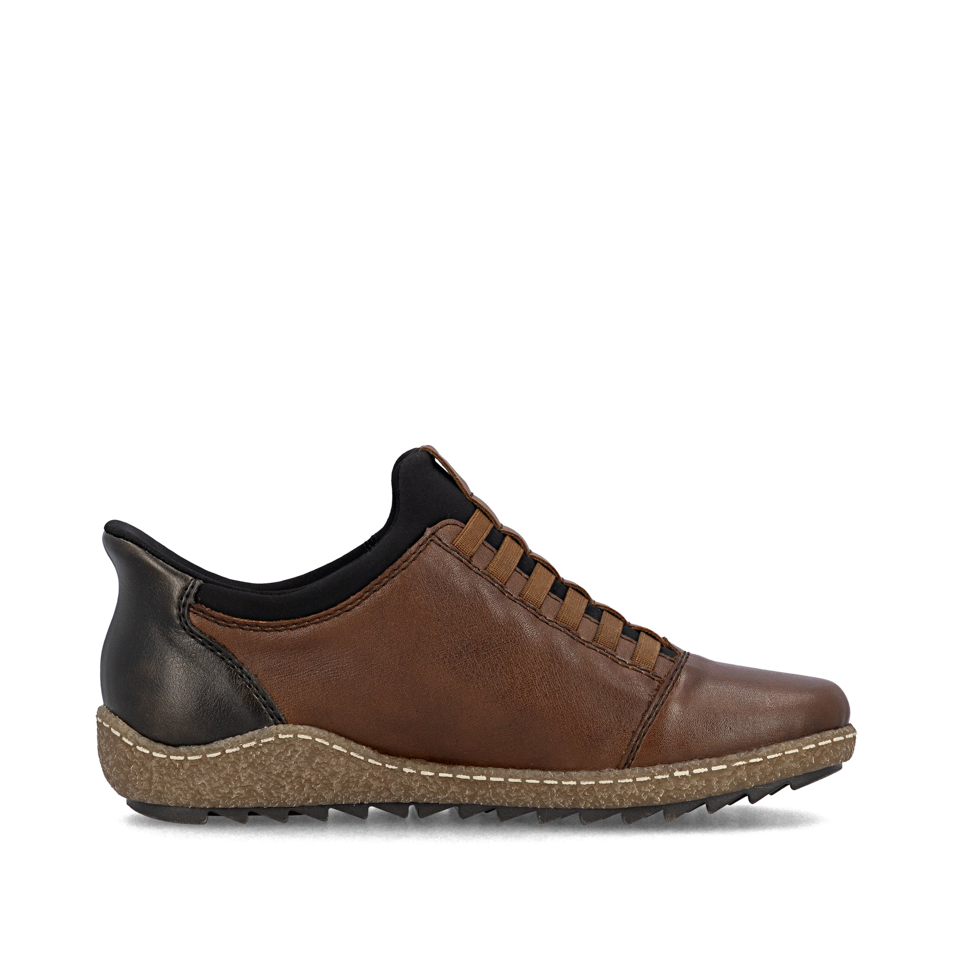 Brown Elasticated Shoes for Women | Rieker L7562-22
