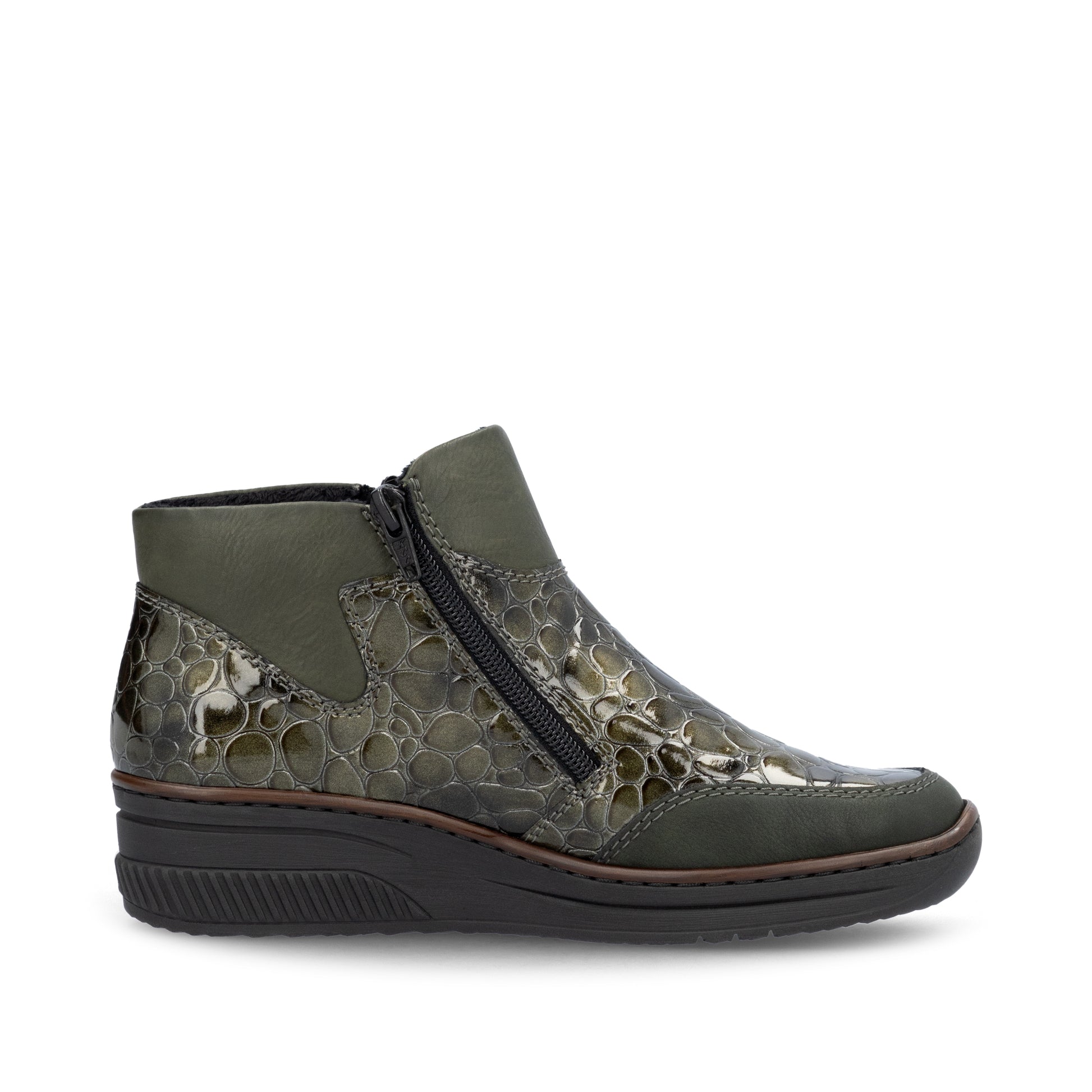 Green Zip Boots for Women | Rieker 48754-54