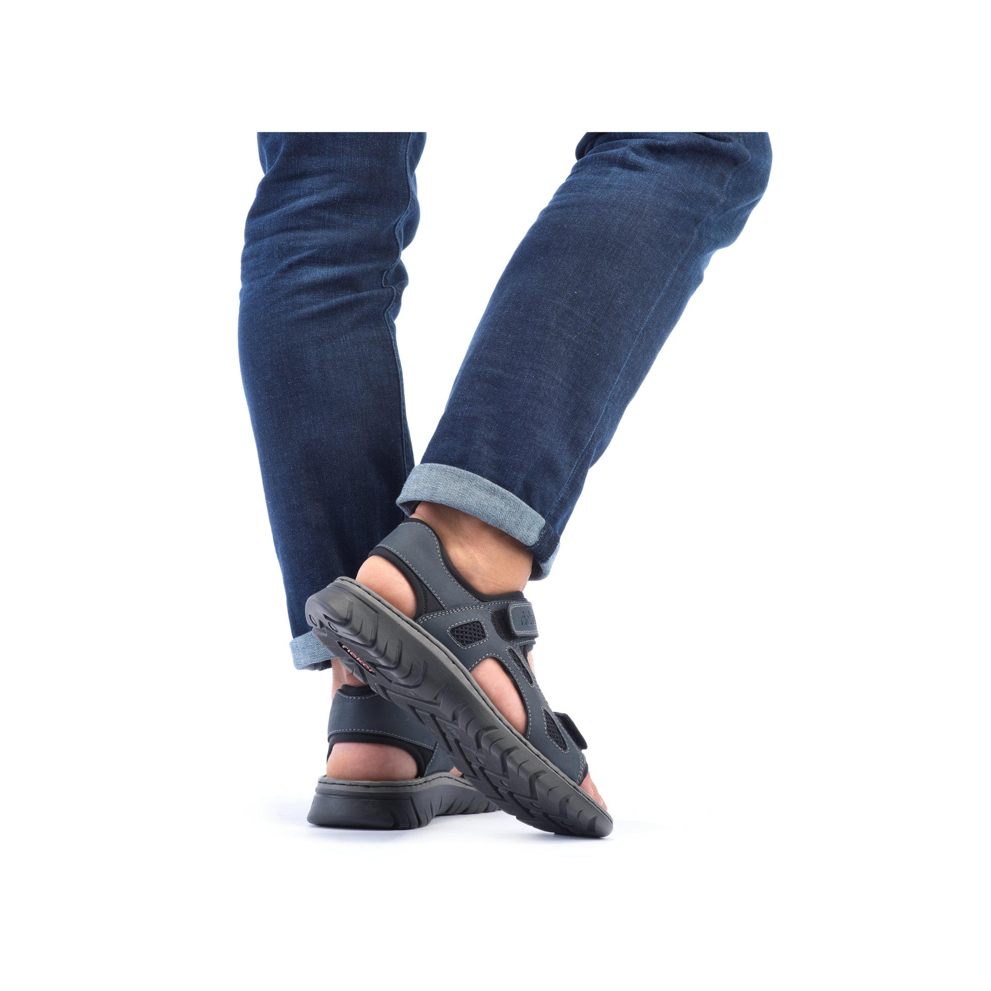 Blue Hook & Loop Sandals for Men | Rieker 26761-14